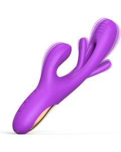 Flatternder Vibrator-Dildo für Frauen, G-Punkt-Kaninchenvibrator mit 7 Modi für die Analstimulation der Klitoris-Nippel