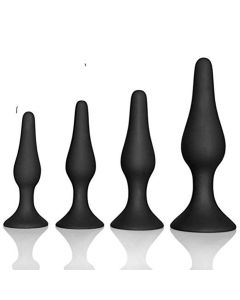 Silikon Anals Plug 4 Stück Naughty Butt Plug Kit