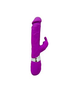 Multi Speed Wiederaufladbare Silikon G-Punkt Rabbit Vibrator Großer Dildo für Frauen 