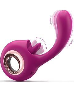2 in 1 Zungenleckende Vibrierende Rose Sex Stimulator Dildo Vibrator mit 9 Modi Adult Sex Toys für Frauen und Paare