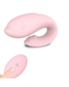 Strap On G Spot Klitoris Vibrator mit Dual Motor für Paar spielen