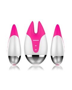 Wasserdichter Klitoris-Vibrator mit 10 Vibrationen Wiederaufladbares Nippel-Sexspielzeug für Frauen