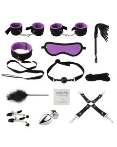 SM 12 Stück Set Adult Sex Toys gebündelt Bondage Training Hand und Handschellen