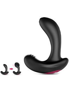 Wiederaufladbarer Silikon Anal Vibrator Sexspielzeug aufblasbarer Butt Plug Unisex