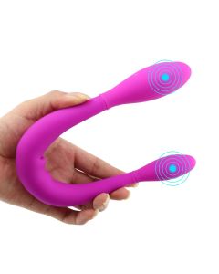 Leistungsstarker Silikon-Doppelkopf-Dildo-Vibrator