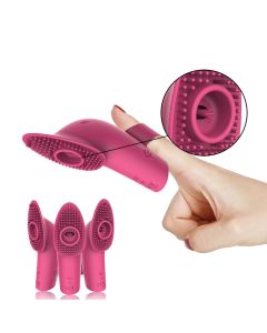 Finger Orgasmus G Punkt Zunge Ärmel Spielzeug Sex Massage Vibrator USB Laden 10 Modi