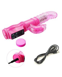 Rabbit Vibrator mit 12 Geschwindigkeiten Wiederaufladbar Sexy Vibrating Vibe