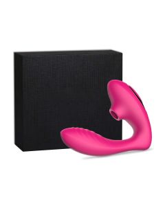 Pinker wasserdichter wiederaufladbarer Klitoris-Saugvibrator 