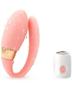 U-Shape Couples Pleasure Toys mit Oral-Sucking Cli-Stimulator Silikon Sechs Dinge für Erwachsene Handsfree 