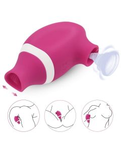 Saugen und lecken doppelte Stimulation Sauger Zunge Vibrator 