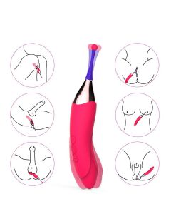 Silikon-Hochfrequenz-Doppelkopf-Vibrator mit G-Punkt-Vibration 