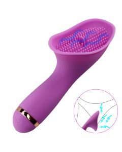 10 Modus leistungsfähige Zunge lecken Dorn Pinsel Vibrator für Frauen 